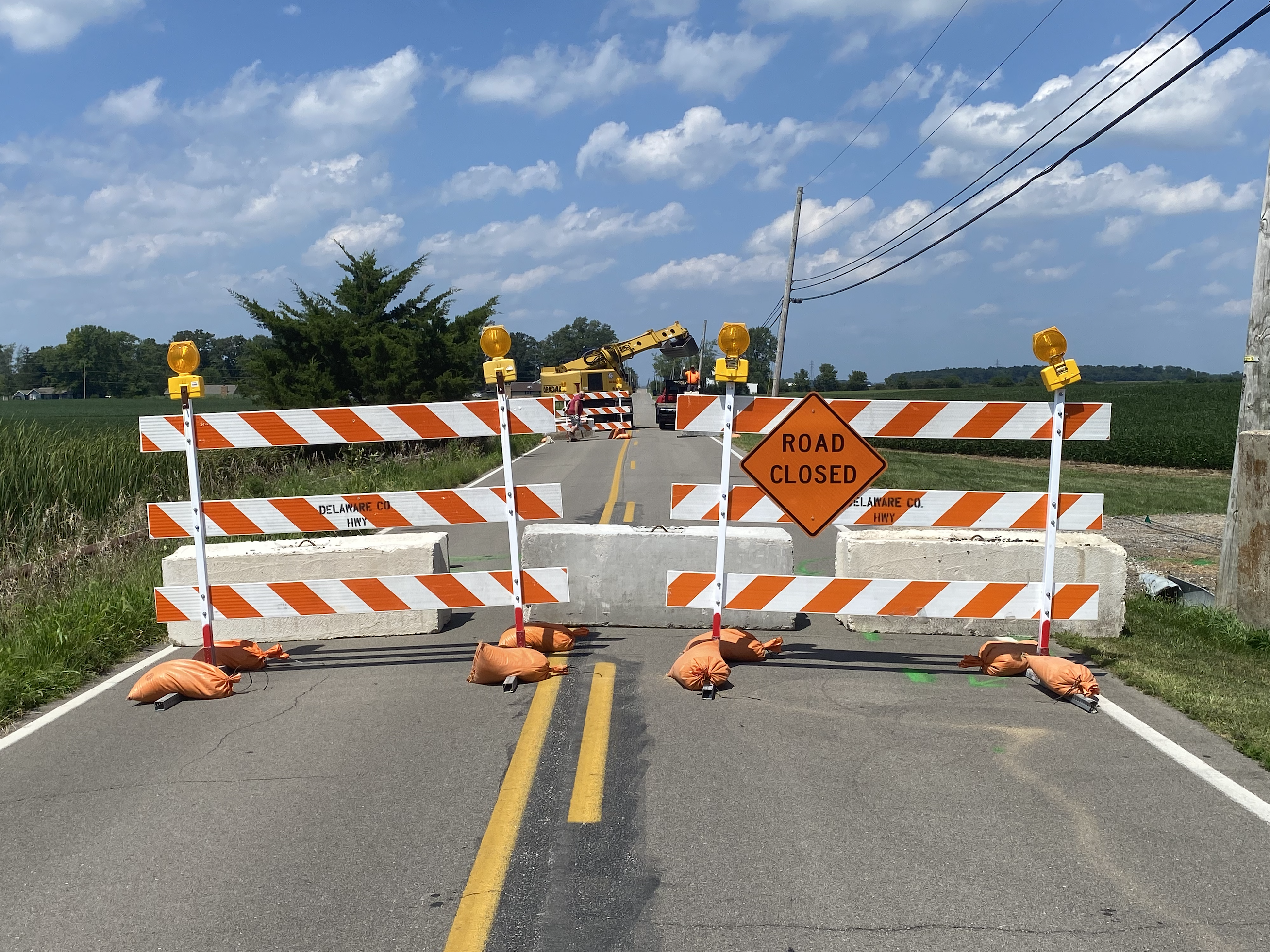road closed barricade