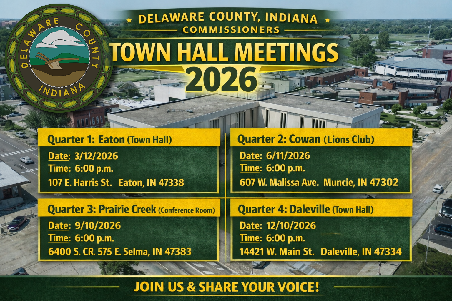 Commissioners Town Hall Meetings Graphic